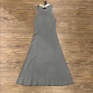NWT Banana Republic Gray Ribbed Maxi Sz M Dress~$138